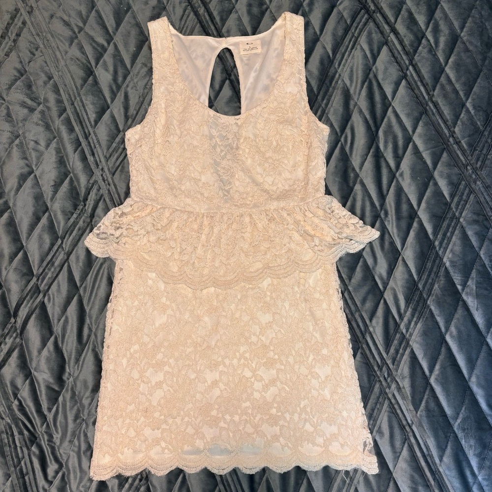 Pins & Needles Lace Peplum Dress, large